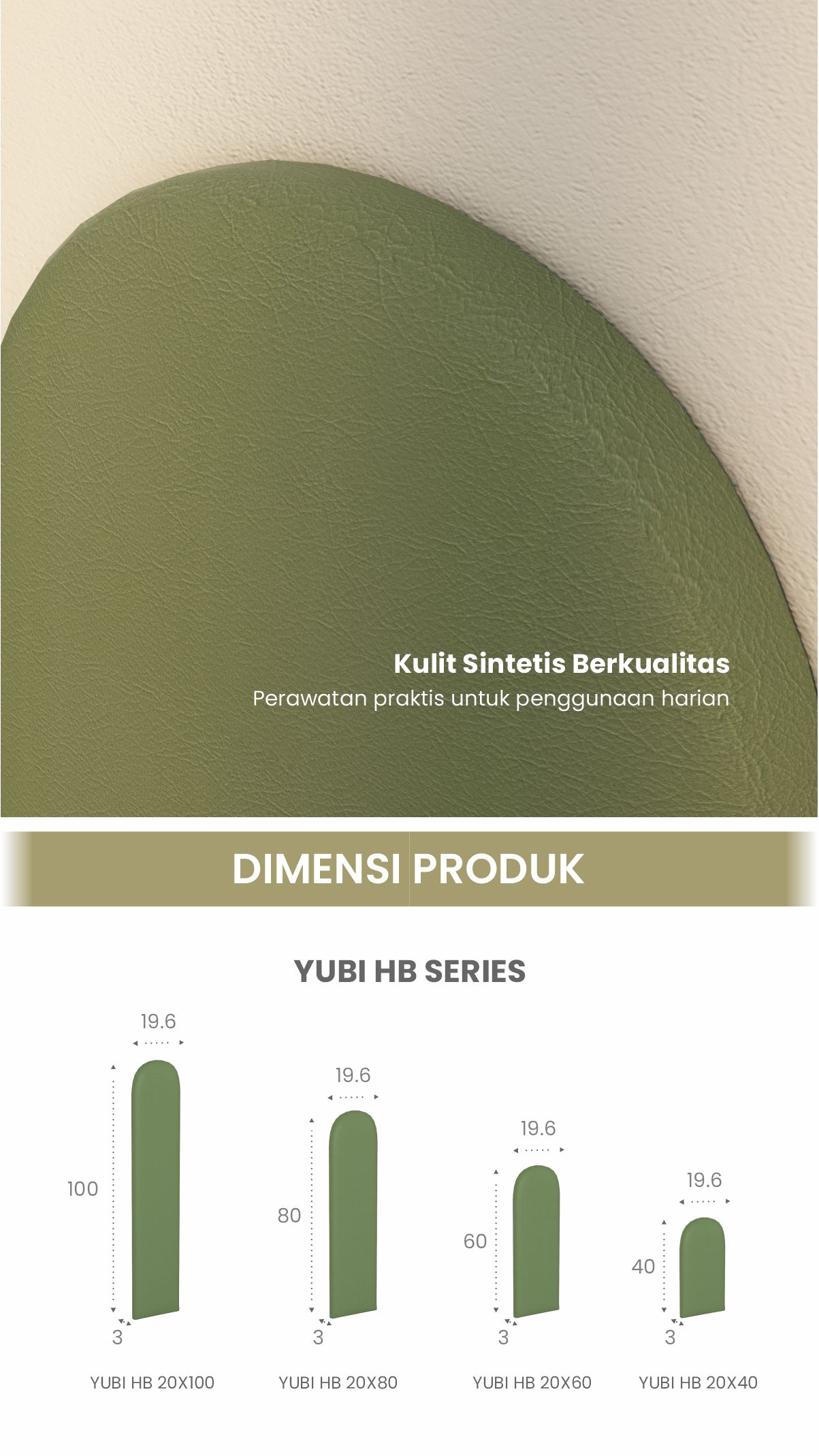 Infografik PIRA KIDS - YUBI HB20X40 HEADBOARD KASUR / WALL PANEL 3D / WALLPAPER FOAM 3D / SANDARAN BERMAIN ANAK 1 PCS warna DARK GREY - PIRA KIDS - halaman 5