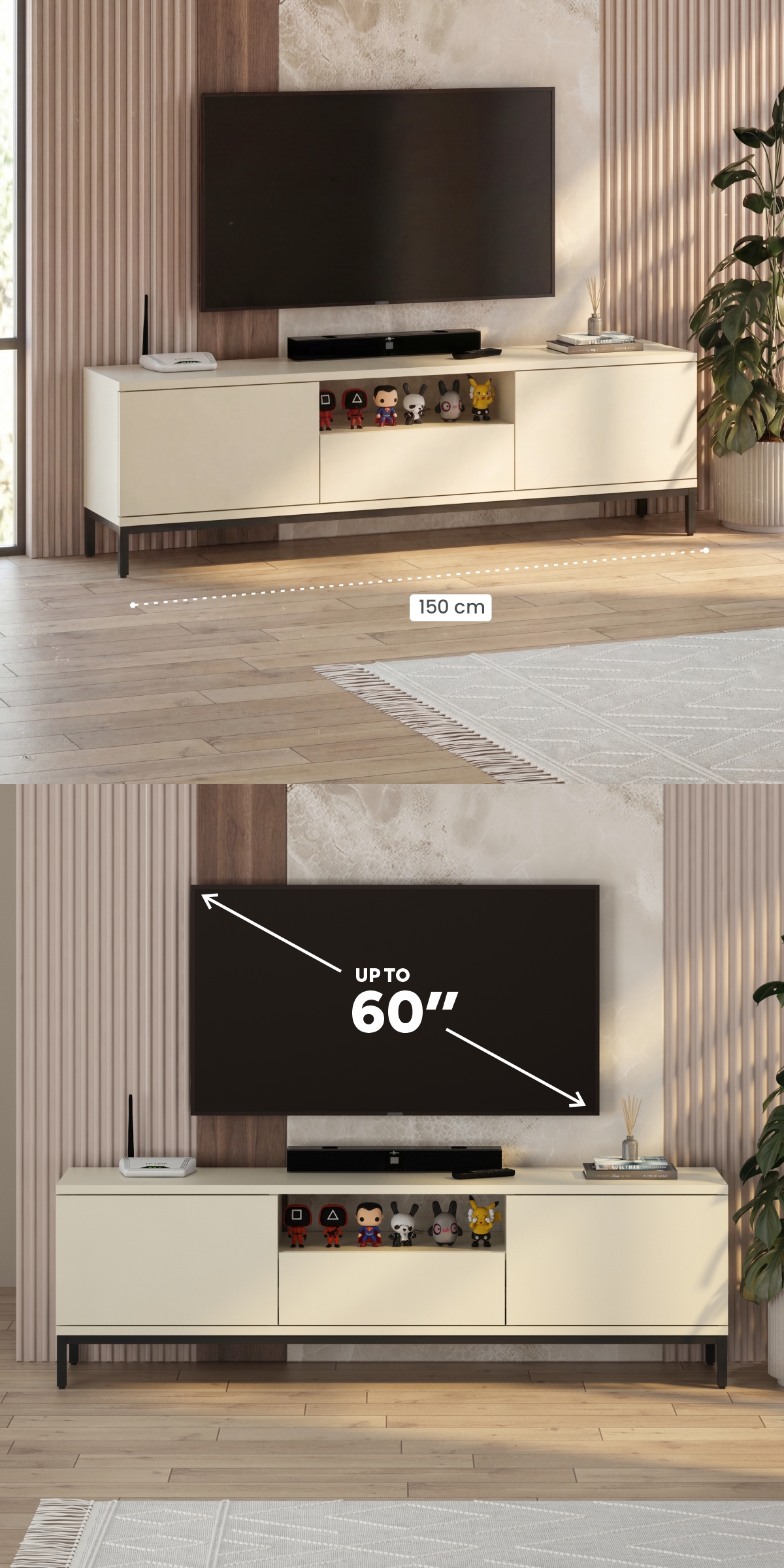 Infografik PIRA -  PARIS AVA MTV150 MEJA TV  / RAK TV BESI warna CREAM - BLACK - PIRA - halaman 3