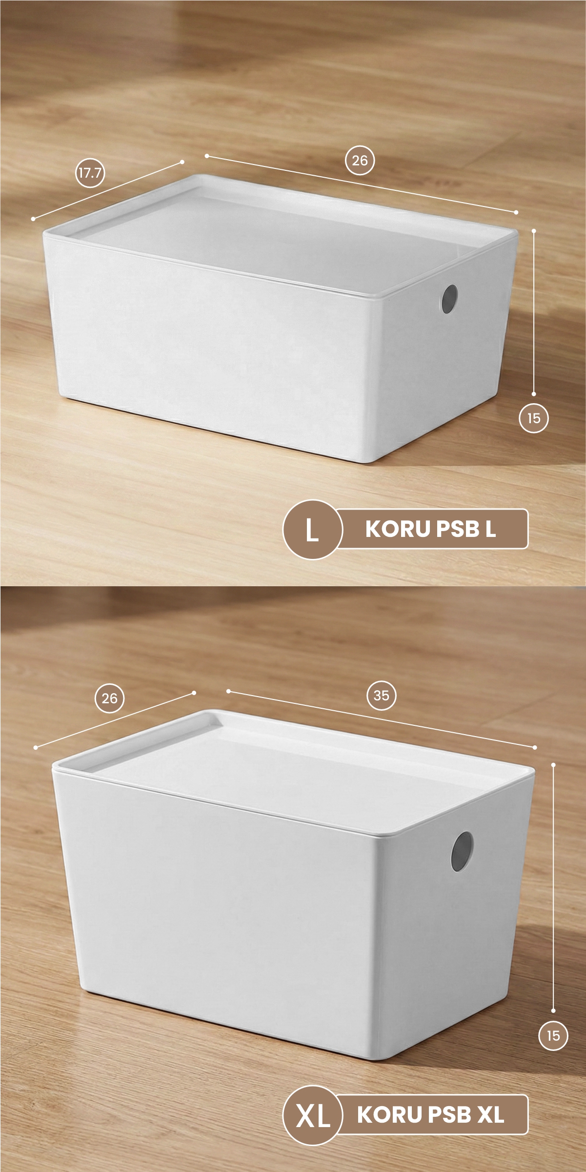 Infografik PIRA -  KORU PSB KOTAK PENYIMPANAN / BOX PENYIMPANAN BARANG / BOX PLASTIK / KOTAK PLASTIK / CONTAINER BOX PLASTIK warna WHITE - PIRA - halaman 7