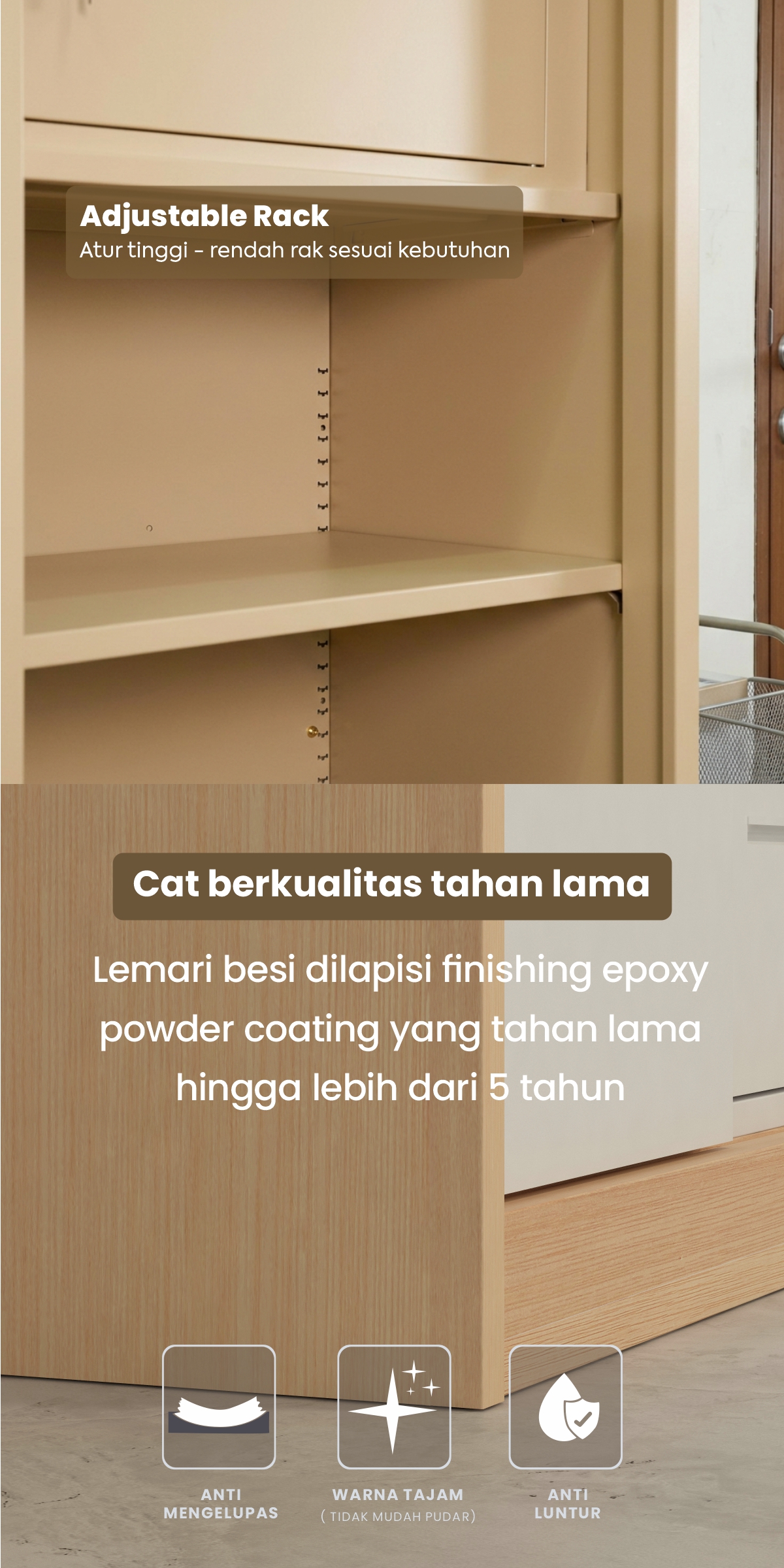 Infografik PIRA - ASHTON AVA 90 MWDSL LEMARI PAKAIAN BESI SLIDING / GESER MOTIF KAYU warna LIGHT ASH - WHITE - PIRA - halaman 4