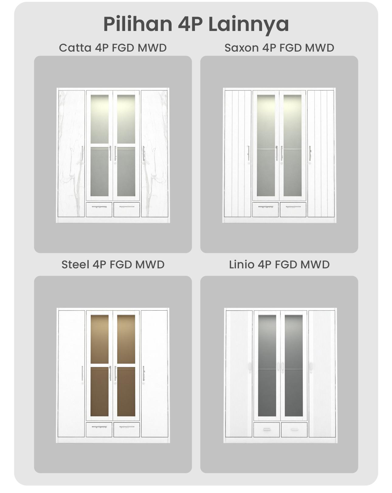 Infografik PIRA - SCHON 4P FGD MWD LEMARI PAKAIAN BESI 4 PINTU DENGAN LACI DAN LED warna WHITE - PIRA - halaman 10