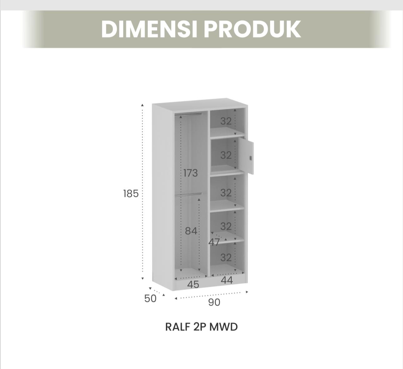 Infografik PIRA OX - RALF 3PS MWD LEMARI PAKAIAN BESI 3 PINTU FULL RAK DENGAN CERMIN warna WHITE - LIGHT GREY - PIRA - halaman 9