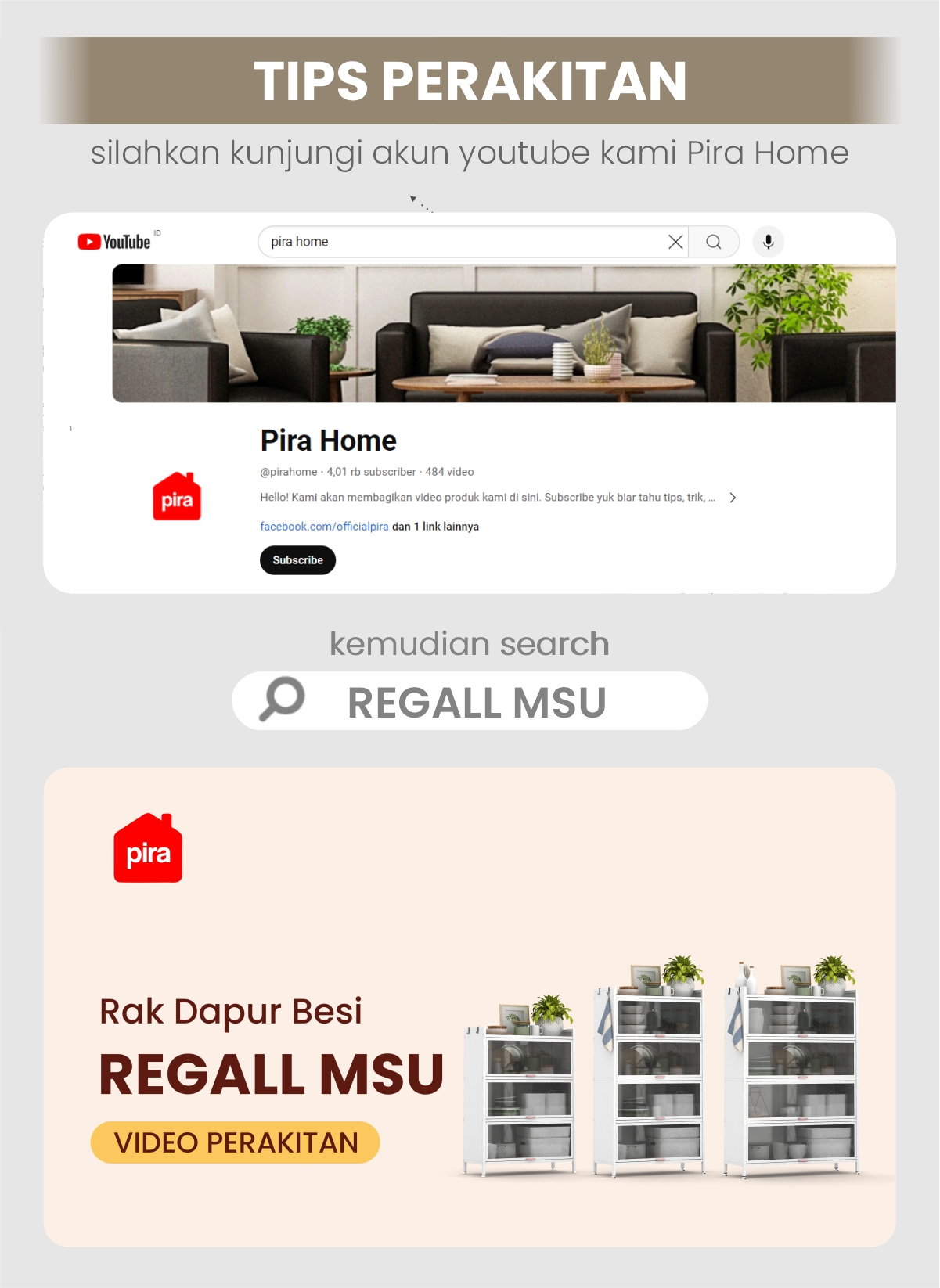 Infografik PIRA - REGALL AVA MSU 100T5 LEMARI DAPUR / RAK DAPUR / RAK DAPUR BESI / RAK SUSUN SERBAGUNA warna WHITE - PIRA - halaman 9