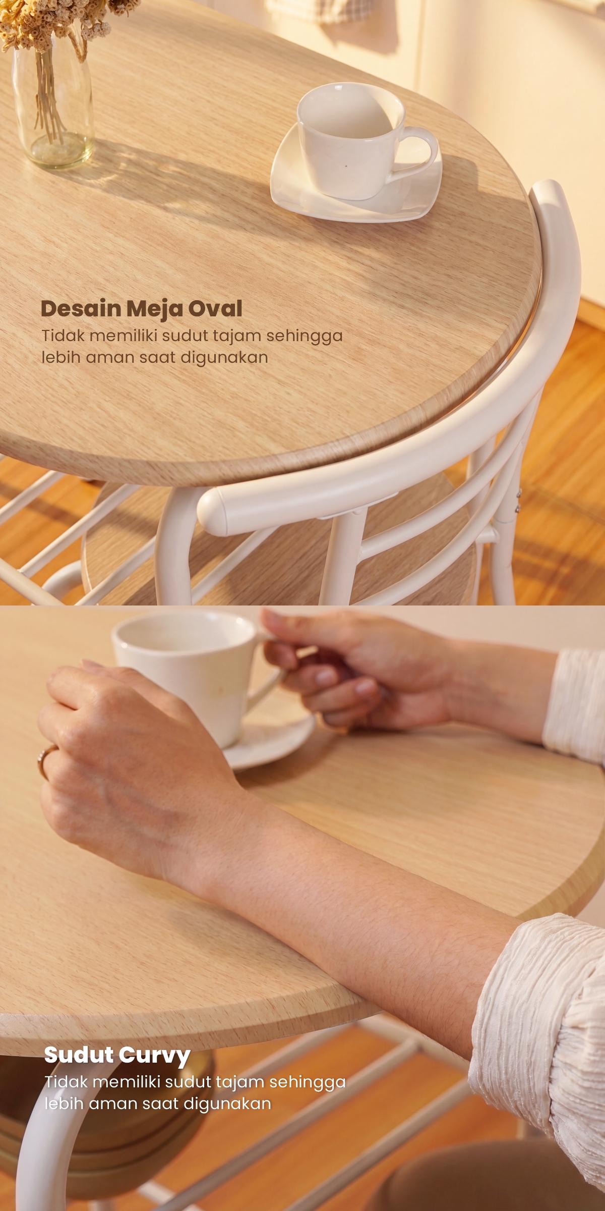 Infografik PIRA - SWAN AVA DTS80 SET MEJA MAKAN DENGAN 2 SET KURSI warna DARK OAK - BLACK - PIRA - halaman 4
