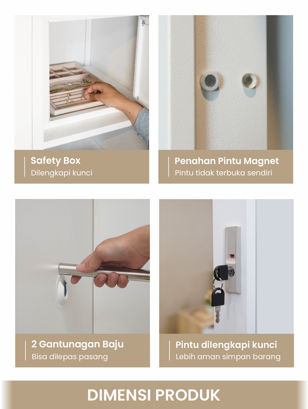 Infografik PIRA - STEEL AVA 90 MWDSL LEMARI PAKAIAN BESI SLIDING / PINTU GESER warna WHITE - PIRA - halaman 6
