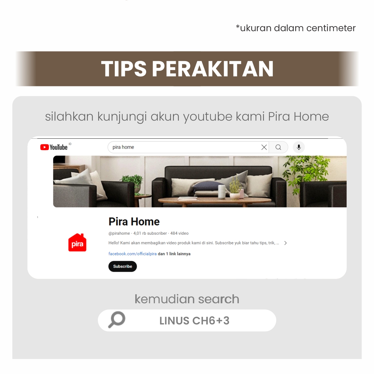 Infografik PIRA -  LINUS CH6+3 LEMARI LACI / LEMARI SUSUN / DRAWER warna PRO OAK - PIRA - halaman 7