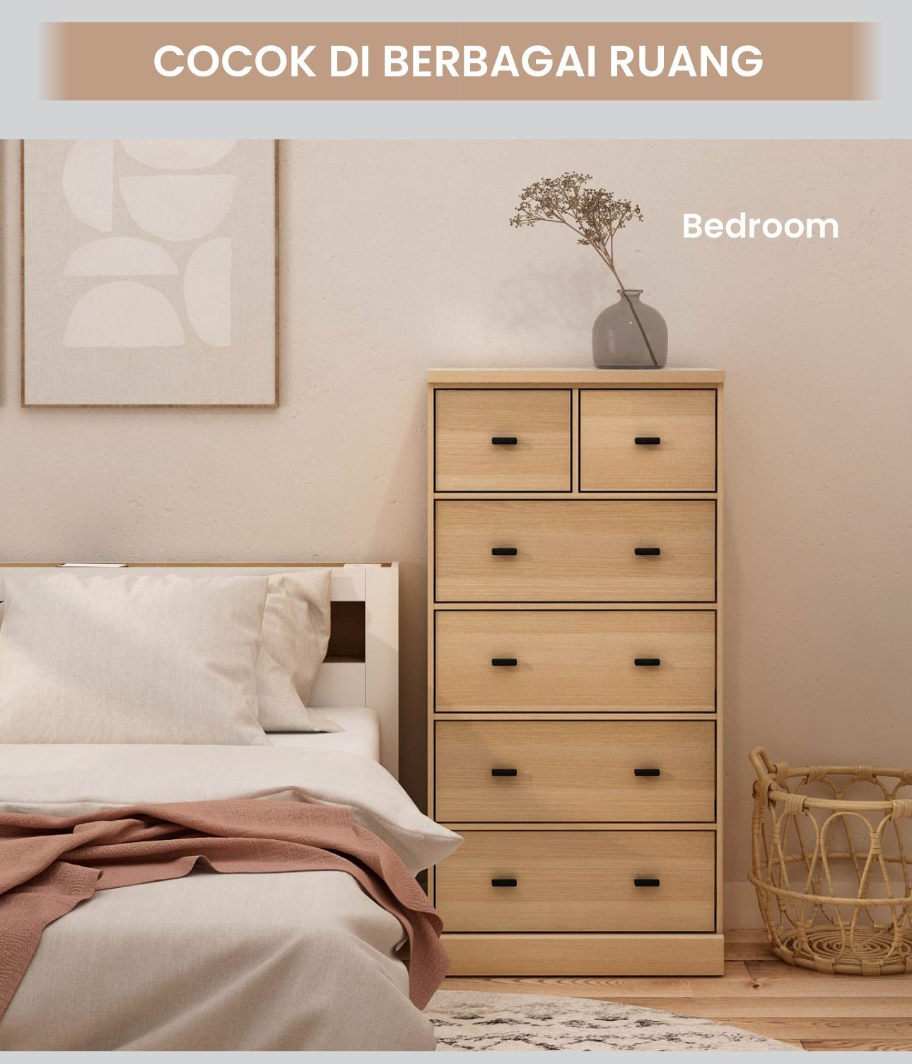 Infografik PIRA METROPOLIS -  YORK CH4+2 LEMARI LACI / LEMARI SUSUN / DRAWER warna PRO OAK - PIRA METROPOLIS - halaman 2