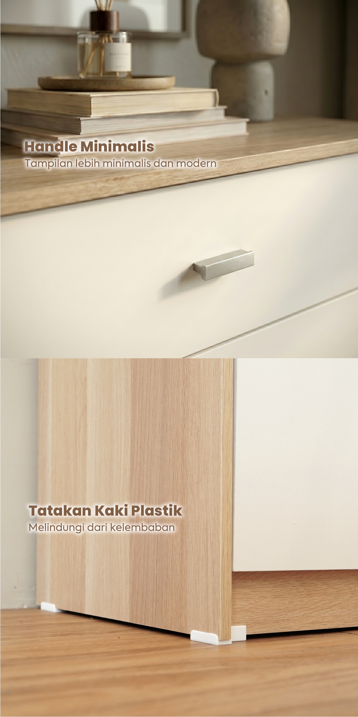 Infografik PIRA METROPOLIS OX -  KATO CH4 LEMARI LACI / DRAWER / LEMARI SUSUN warna PRO OAK - WHITE - PIRA METROPOLIS - halaman 4