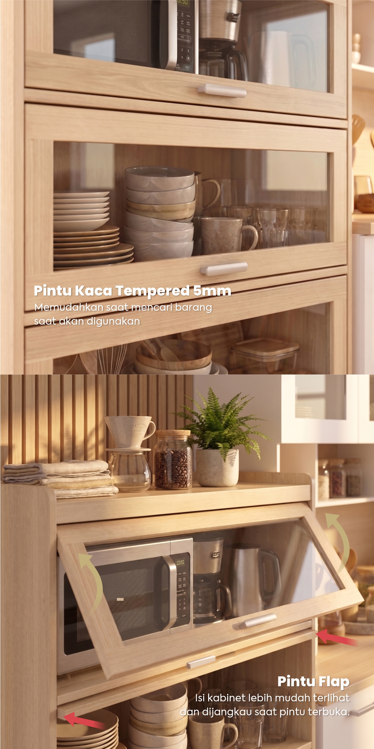 Infografik PIRA -  NEGI KC80 T5 LEMARI DAPUR / RAK DAPUR / RAK DISPLAY / RAK PAJANGAN / RAK SUSUN SERBAGUNA warna PRO OAK - PIRA - halaman 4