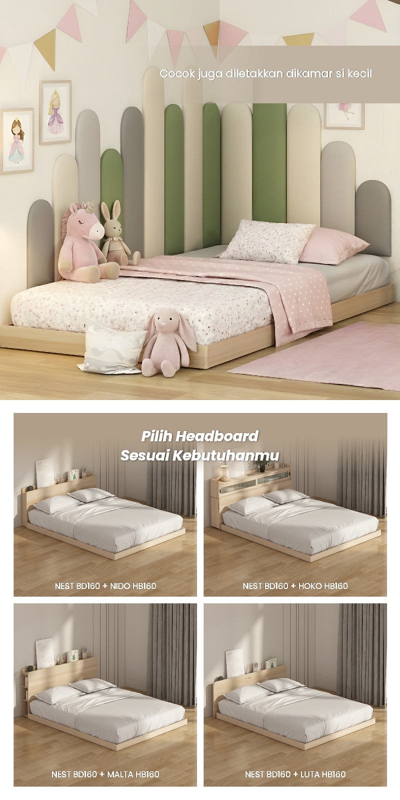 Infografik PIRA - NEST BD120 DIPAN LESEHAN / ALAS TEMPAT TIDUR / TATAKAN DIPAN / RANJANG warna LIGHT TAUPE - PIRA - halaman 3