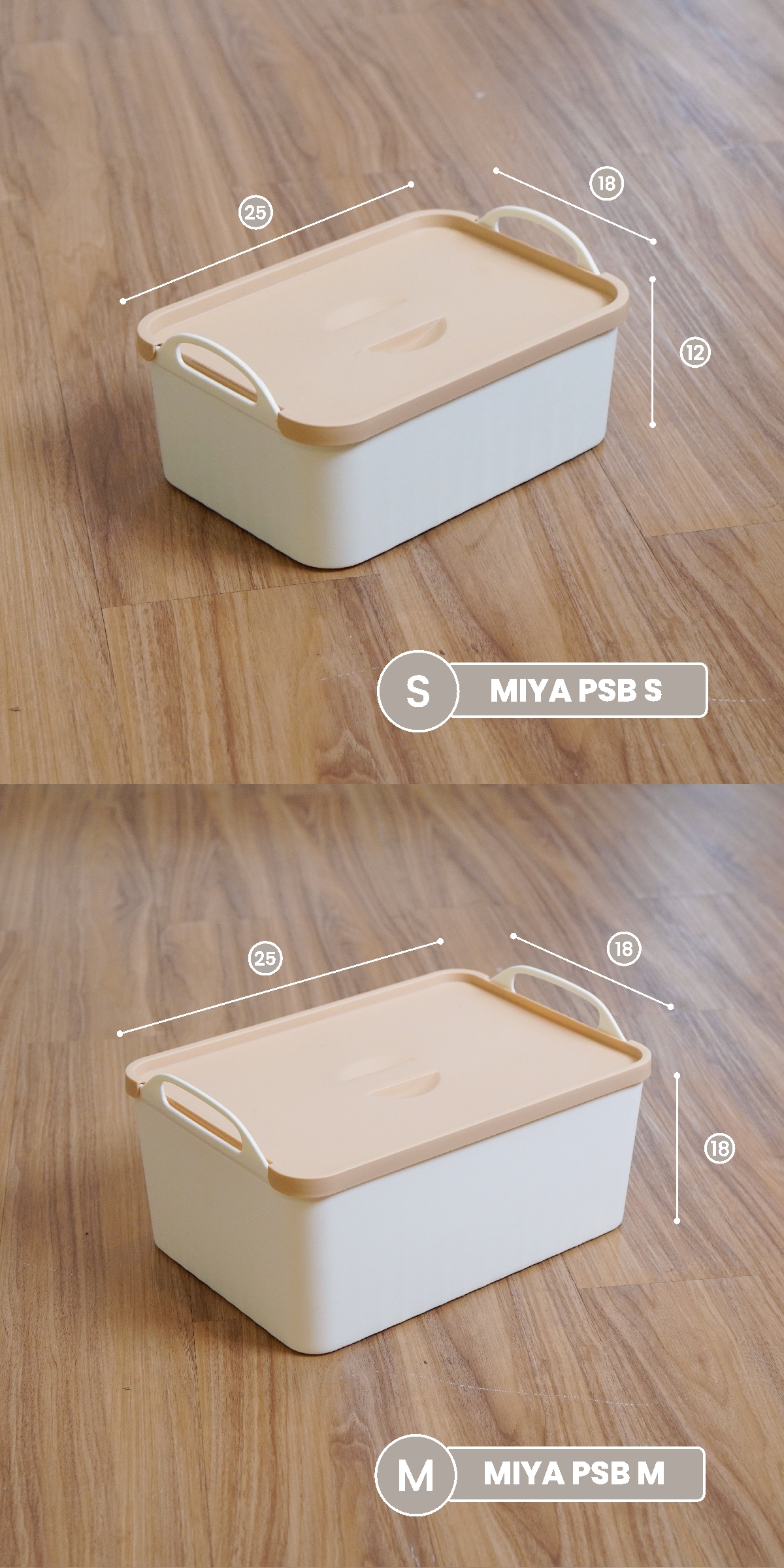 Infografik PIRA -  MIYA PSB KOTAK PENYIMPANAN / BOX PENYIMPANAN BARANG / BOX PLASTIK / KOTAK PLASTIK / CONTAINER BOX PLASTIK warna WHITE - CREAM - PIRA - halaman 6